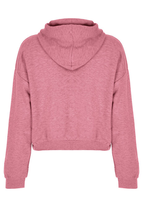 Womens Pink Marl Pullover Hoody
