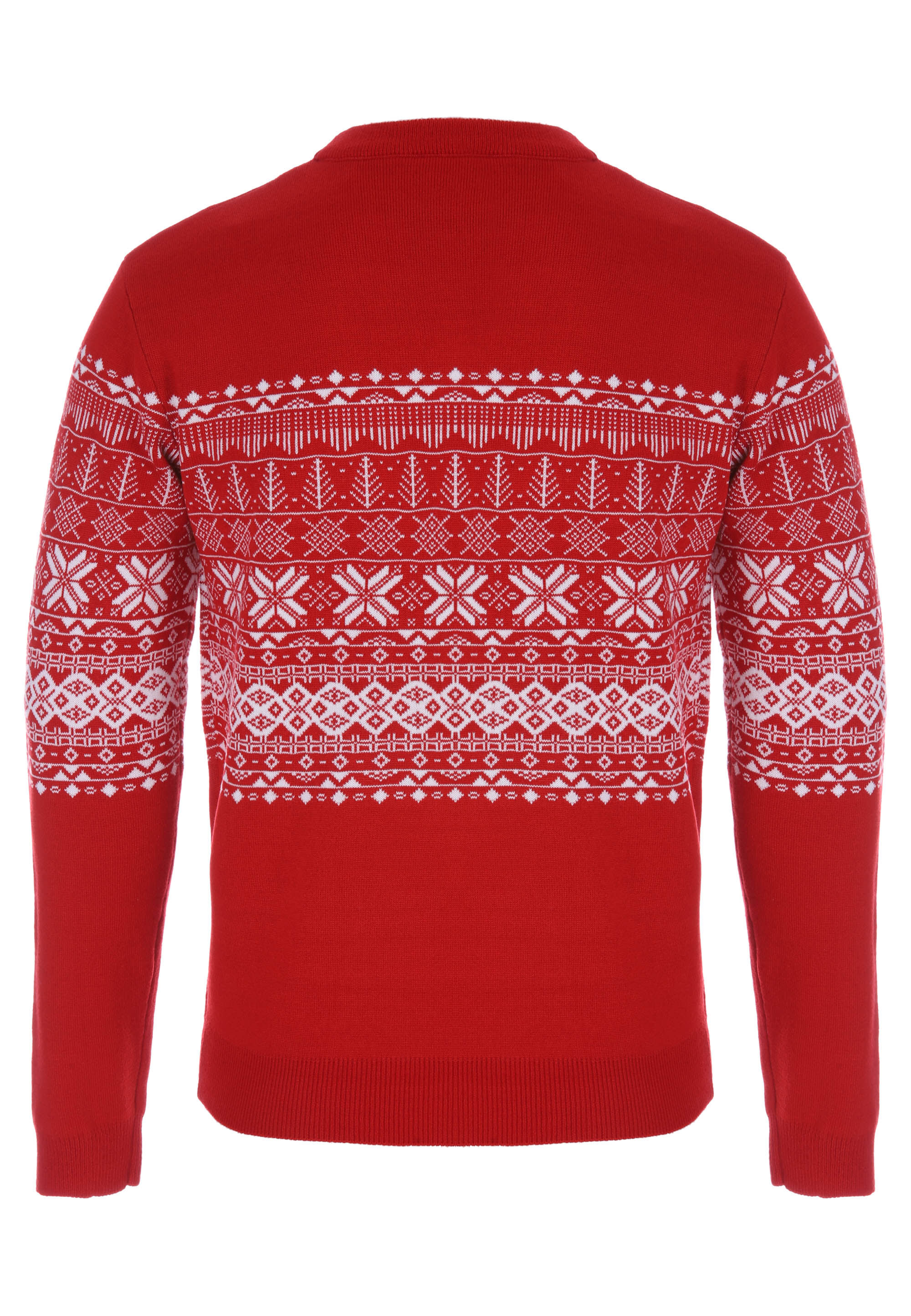 Mens Red Festive Rudolph The Reindeer Christmas Jumper