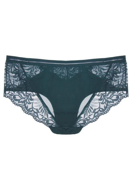 Womens Emerald Lace Short Briefs