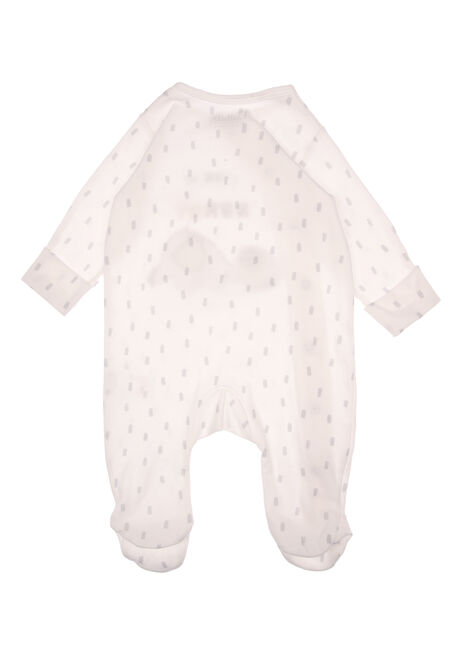 Baby Unisex White Slogan Mummy Sleepsuit