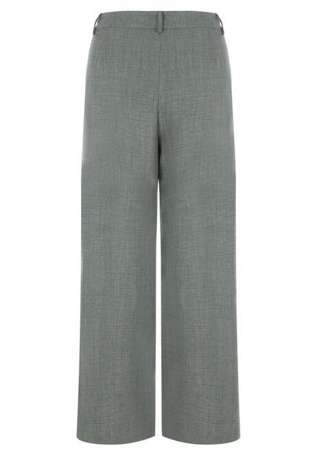 Womens Khaki Wide Leg Pallazzo Trousers