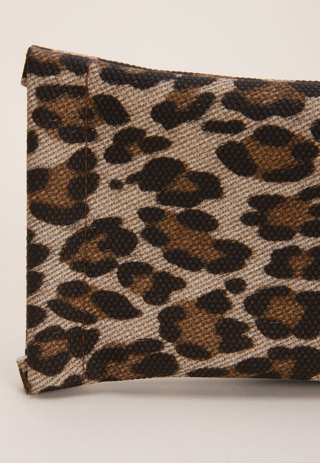 Womens Brown Animal Print Sunglasses Case