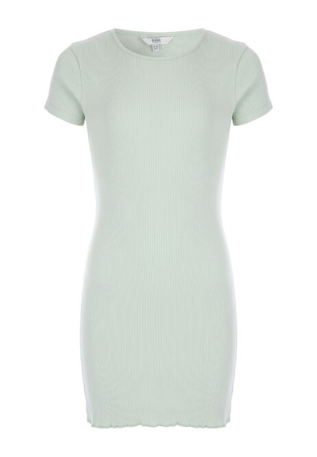 Older Girls Mint Green Jersey T shirt Dress Peacocks