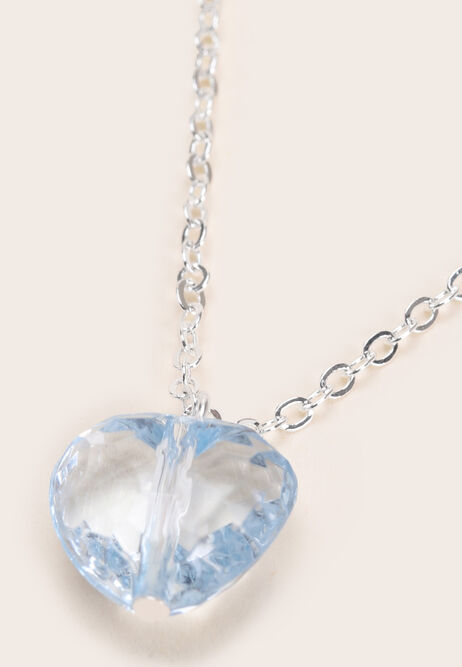 Women's Silver 3 Row Heart Necklace