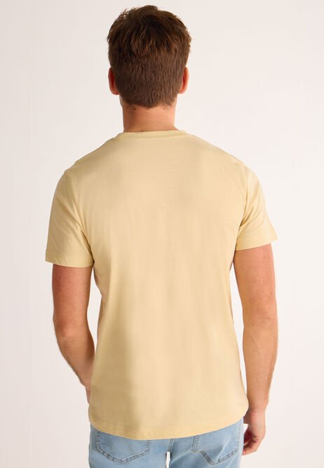 Mens Yellow Basic T-Shirt