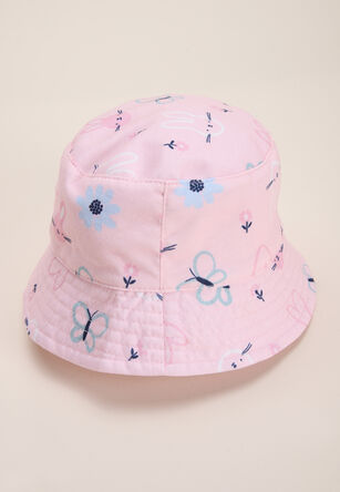 Baby Girls Pink Bunny Bucket Hat