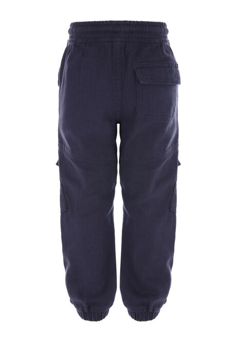 Younger Boy Navy Woven Cargo Trousers