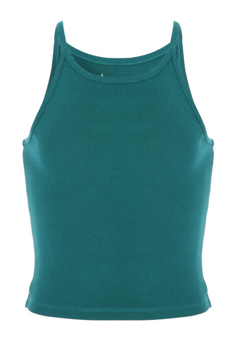 Older Girls Green High Neck Top