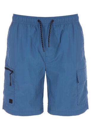 Mens Teal Longer Length Cargo Swim Shorts