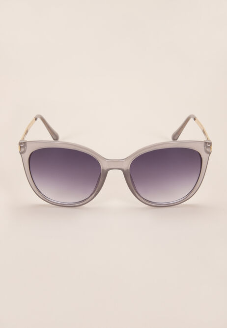 Womens Grey Preppy Sunglasses