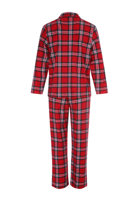 Mens Red Check Pyjama Gift Set