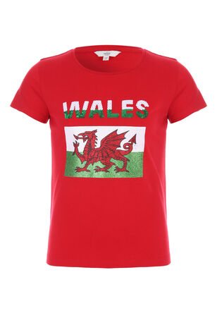 Older Girls Red Welsh T-shirt