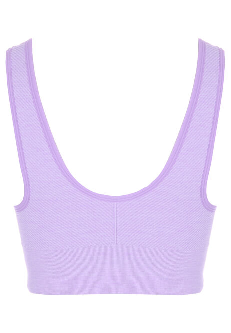 Womens Lilac Sports Crop Top 