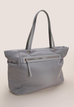 Womens Grey Soft Padded Tote Bag