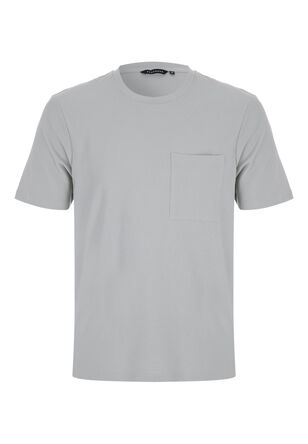 Mens Light Grey Textured T-Shirt 