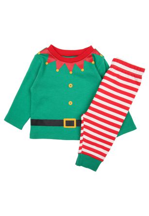 Baby Green Christmas Elf PJ Set