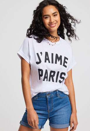 Womens White J'aime Paris T-shirt